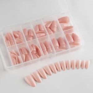 High Quality Durable Almond Press on Nails 15 Colors Artificial Nail