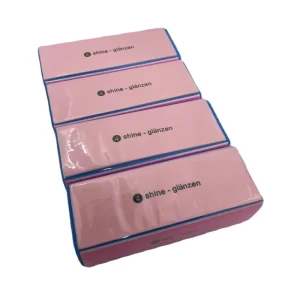 High Quality EVA Material One Side Nail File & Buffer Set with 4 Colors Customized Logo Cardboard Box Packaging
