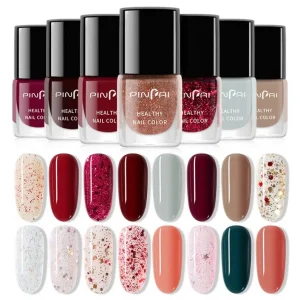High Quality Fast Dry Nail Polish Custom Logo Red Pomegranate Series Long Lasting Gel Nail Paint No Baking Required
