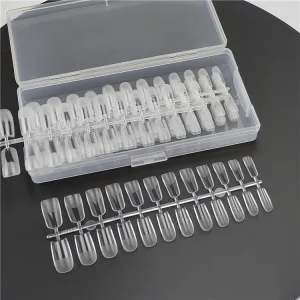 High Quality French Acrylic ABS Nail Tips Half Cover Natural UV Gel Manicure Tips for Finger