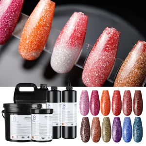 High Quality Gel Polish With Private Label Hot Sell Glitter Gel Soak Off UV Nail Gel