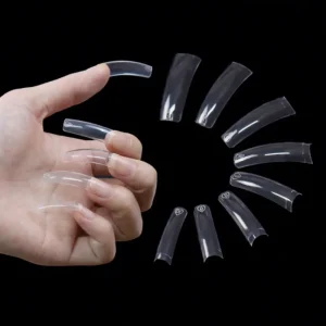 High Quality Half Cover Extension Long Nail Tips Professional Clear Natural Artificial Nail Tip French Nail Tips