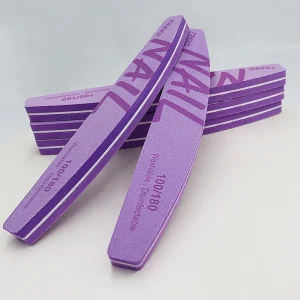 High Quality Half Moon Nail File Colorful Nail Files Double Side Buffer Manicure Tool Elasticity EVA Sponge Nail File