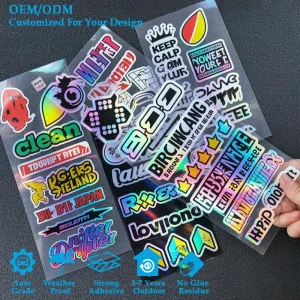 High Quality Laser Hologram Stickers Full Color CMYK Printed Waterproof Strong Adhesive Backing 3D Hologram Stickers