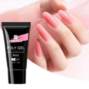 High Quality Long Lasting Quick Extension Hema Free Poly Gel Nail Kit 30ml Tube OEM Private Label Poly Gel