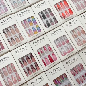 High Quality Luxury Diamond False Nails extra Long Coffin Fake Nails Tipc Curve Elegant Design Press on Nails
