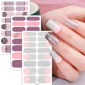 High Quality Nail Wraps Self Adhesive Decorated Nail Sticker Gel Polish Nail Sticker Wrap Decoration