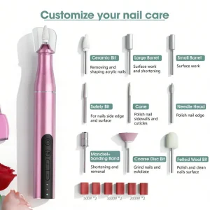 High Quality New Portable Aluminum Nail Drill Machine Rechargeable 20000rpm Low Noise Display Professional Nail Drill