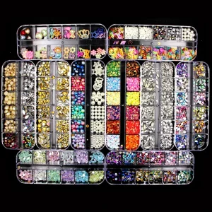 High Quality Non Hotfix Nail Rhinestones Glitter Stickers Decoration Glass Crystal Shaped Nail Art Charms Rhinestone