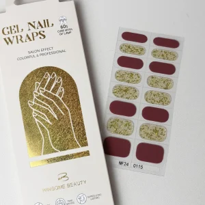 High Quality Non Toxic Semi Cured Gel Nail Wraps Long Lasting Colorful Nail Sticker Strips with Art