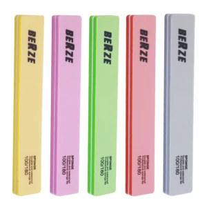 High Quality Reusable Rectangular Double Sided Thick Sponge Hard Core Luxury Portable Nail File Custom Nail Buffer