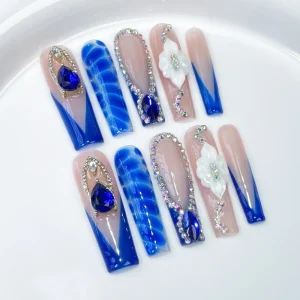 High Quality Vibrant Design Press on Nails Salon Texture Elegant Acrylic Press on Nail