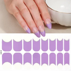 High Quality Waterproof Plastic French Style Nail Stickers & Wraps French Tip Nails