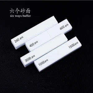 High Quality Ziri Brand White Mini Nail Finishing Tool Block Six Ways Nail File Buffer Made of EVA