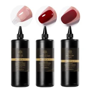 High Quantity HEMA Free No Yellow No Wipe Diamond Glossy Rubber Base UV Top Coat Gel Polish Bulk KG