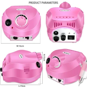 High Speed 35000RPM Electric Nail Drill Machine Plastic Portable Nail File Machine for Salon and Home Use