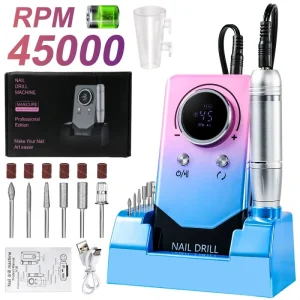 High Speed 45000rpm Professional Electric Nail Drill Machine Portable for Nail Salon