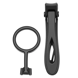 High end Large Opening Nail Clipper Stainless Steel Wide Jaw Curved Blade Anti Splash Set of 2 for Home and Travel