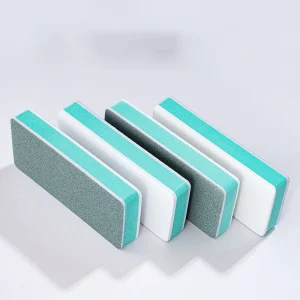 High quality Cuboid Double sided Sponge Manicure Nail File Finger Grinding Tool