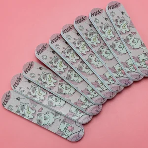 High quality Nail File Washable Nail File with Sponge Buffer Cute Panda Cat Pattern
