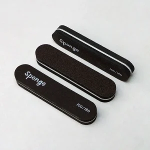 High quality Sandpaper Nail File 100 180 Double sided Professional Sponge Nail Buffer 9CM Portable Mini Nail File
