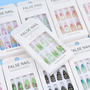 Hight Quality Fake Artificial Fingernails French Style False Nails Press Ons Nail Art Accessories for Nail Salon