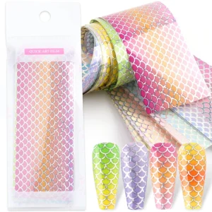 Holographic Transfer Decals Nail Sticker Nail Foil Paper Wraps Roll Finger Nail Foil