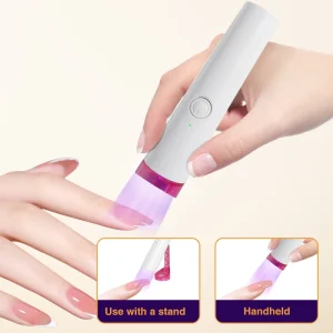 Home Salon Use Handheld UV Nail Lamp Fast Curing Gel Polish Nails Tips and Glue Rechargeable UV Nail Lamp