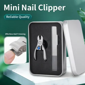 Hongstars Mini Nail Clippers Professional grade Stainless Steel Nail Clippers with Glass Nail File