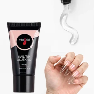 Hot Popular Durable Tube Solid Glue Gel 30Ml Clear Nail Tips Glue Gel Nail Polish for Nail Press on Oem Private Label