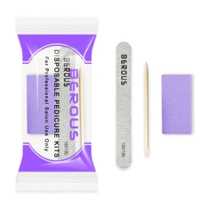 Hot Sales Purple Disposable 3 in 1 Manicure and Pedicure Kit Factory Price Supply for Foot Nail Spa