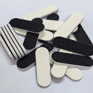 Hot Sell White and Black Mini Nail File Grit100 180 Specially Designed for Press On False Nails Portable Manicure Shaping Buffer