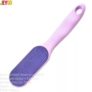 Hot Selling Custom Logo Glass & Silicone Foot File Pedicure Tool Foot Exfoliator Dead Skin Remover Callus Removal Home Use