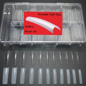 Hot Selling French Salon Square Nail Tips New Extra Long Straight Nail Tips Perfect Thin Flexible Straight Form
