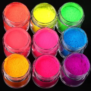 Hot Selling Neon Acrylic Nails Powder Private Label Nail Dipping Nail Acrylic Luminous Powder