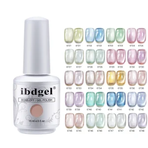 Hot Selling UV Gel Cat Eye Nail Set 30 Colors With LED Lamp Magnet Material Glass Bead Cat Eye Gel Nail Salons
