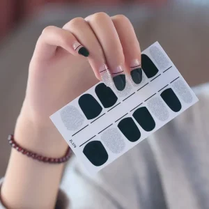 HuiZi Decoration Manicure Decals Adhesive Strips Nail Wraps Custom