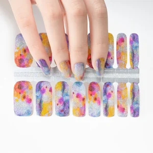Huizi Factory Supplier Manicure Art Decoration Nail Polish Sticker Wraps