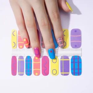 Huizi Factory Wholesales New Design Nail Art Decoration Products Stickers Decals Nail Polish Stickers Wraps