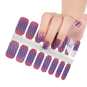 Huizi Non toxic Popular Flower Pattern Nail Stickers Nail Polish Custom Nail Wraps Sticker