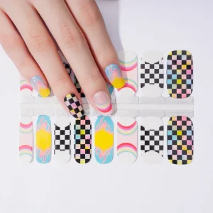 Huizi Waterproof Matte Toenails Nail Polish Nails Stickers Art Sticker