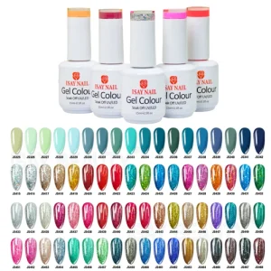 ISAY BEAUTY Custom Logo 15ml Gel Nail Polish Kit Uv Led Gel Polish Private Label Gel Nail Polish Set