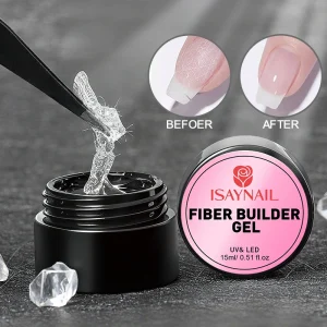 ISAY BEAUTY Professional Hard Builder Extension Clear Fiber Nail Gel UV Gel Repair And Reinforcement Nails