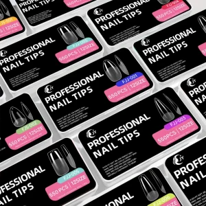 JIEYU CE 550pcs Box ABS Medium Half Matte Full Cover False Nails Detachable French Almond High Quality Fake Nails
