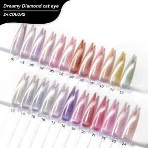 JTING 24 Colors Dreamy Diamond Cat Eye Gel Polish for Nail Art Salon OEM ODM Nail Gel Polish Private Label Custom