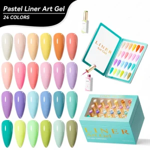 JTING New Arrival Popular Pastel Liner Nail Art Gel 24 Colors Nail Gel Polish Collection Private Brand Custom ODM OEM