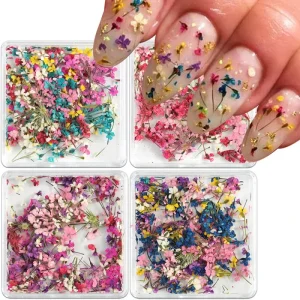 Japanese Style 3D Gel Dried Flower Nail Art DIY Decorations for Nails Jewelry Charms Beauty Salon Flower Decoration