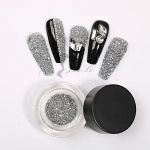 Jia Si Silver Acrylic Glass Glitter Crystals Flash Reflective Mirror 3D DIY Nail Art Diamond Powder
