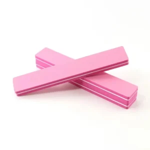 Jumbo Pink Nail Buffer 100 180 and 180 240 Grit Double Sided Flexible Sponge File 17.8 cm Custom OEM Logo Emery Boards