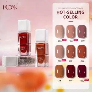 KUDAN Nail Polish New Water Based Peelable 40 Colors Nail Supplies Vegan Organic Natural Dry Type Shiny Glossy Nail Polish